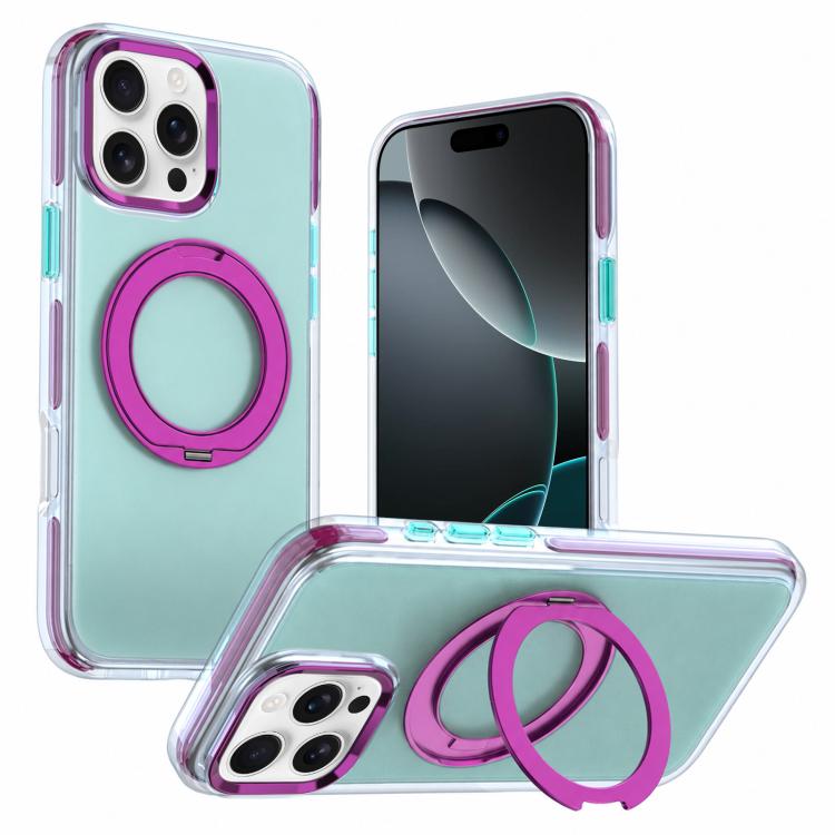 Funda para teléfono con soporte giratorio de dos tonos y contraste, For iPhone 17 Pro Max, For iPhone 17 Pro, For iPhone 17, For iPhone 16 Pro Max, For iPhone 16 Pro, For iPhone 16, For iPhone 15 Pro Max, For iPhone 15 Pro, For iPhone 14 Pro           ...