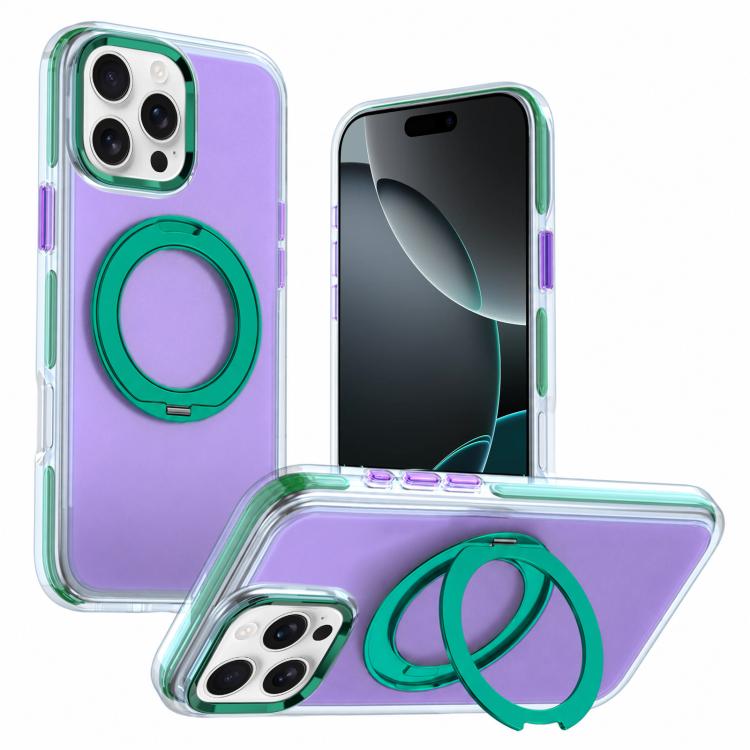 Funda para teléfono con soporte giratorio de dos tonos y contraste, For iPhone 17 Pro Max, For iPhone 17 Pro, For iPhone 17, For iPhone 16 Pro Max, For iPhone 16 Pro, For iPhone 16, For iPhone 15 Pro Max, For iPhone 15 Pro, For iPhone 14 Pro           ...