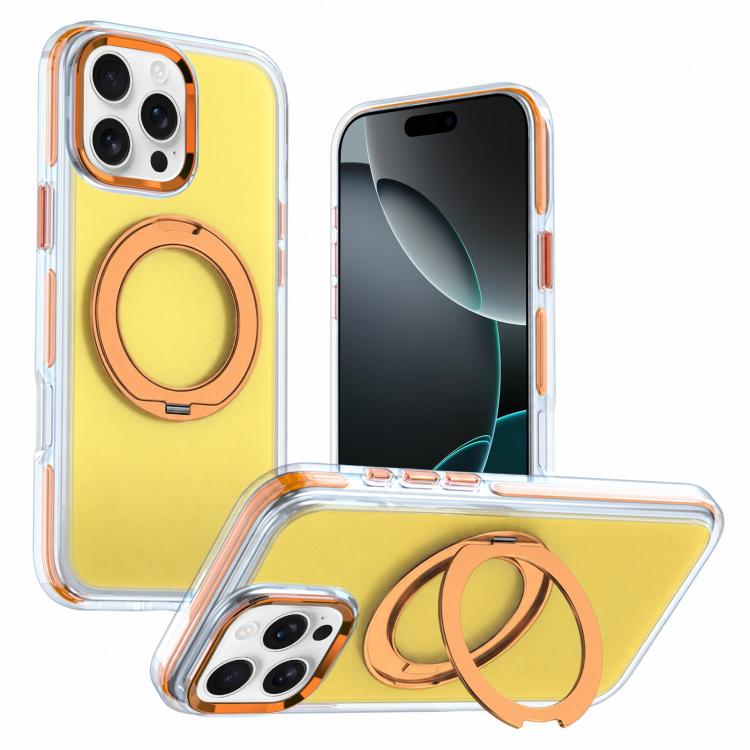 Funda para teléfono con soporte giratorio de dos tonos y contraste, For iPhone 17 Pro Max, For iPhone 17 Pro, For iPhone 17, For iPhone 16 Pro Max, For iPhone 16 Pro, For iPhone 16, For iPhone 15 Pro Max, For iPhone 15 Pro, For iPhone 14 Pro           ...