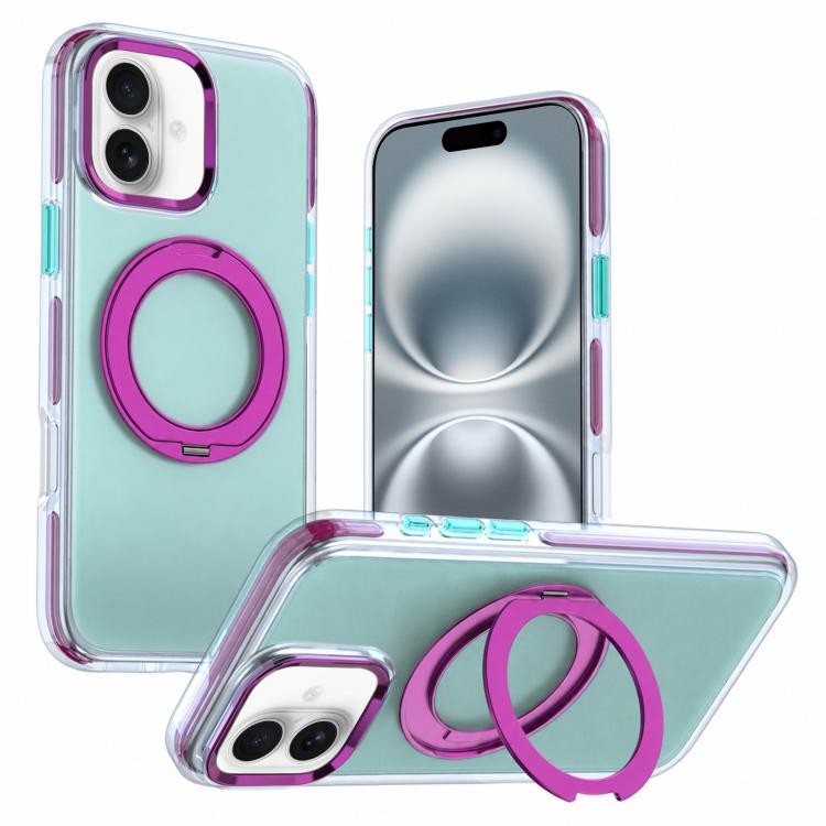 Funda para teléfono con soporte giratorio de dos tonos y contraste, For iPhone 17 Pro Max, For iPhone 17 Pro, For iPhone 17, For iPhone 16 Pro Max, For iPhone 16 Pro, For iPhone 16, For iPhone 15 Pro Max, For iPhone 15 Pro, For iPhone 14 Pro           ...