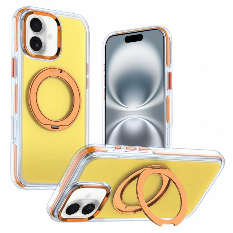 Funda para teléfono con soporte giratorio de dos tonos y contraste, For iPhone 17 Pro Max, For iPhone 17 Pro, For iPhone 17, For iPhone 16 Pro Max, For iPhone 16 Pro, For iPhone 16, For iPhone 15 Pro Max, For iPhone 15 Pro, For iPhone 14 Pro           ...