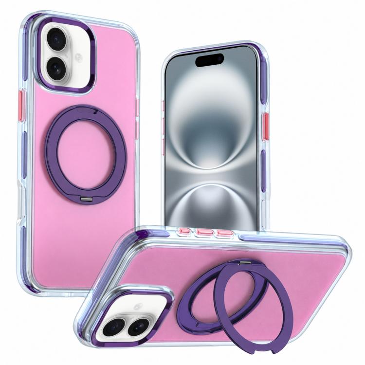 Funda para teléfono con soporte giratorio de dos tonos y contraste, For iPhone 17 Pro Max, For iPhone 17 Pro, For iPhone 17, For iPhone 16 Pro Max, For iPhone 16 Pro, For iPhone 16, For iPhone 15 Pro Max, For iPhone 15 Pro, For iPhone 14 Pro           ...