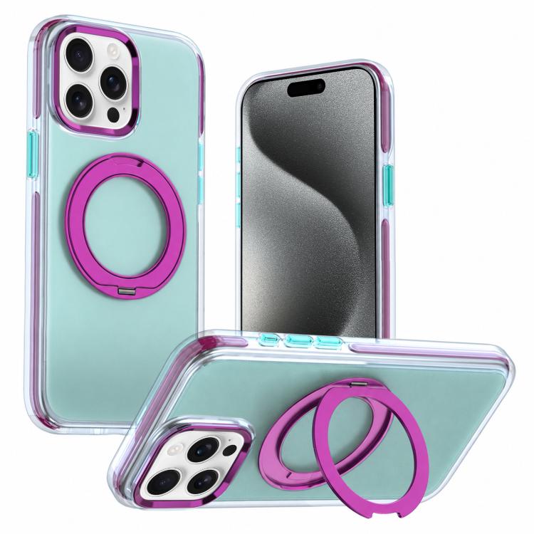 Funda para teléfono con soporte giratorio de dos tonos y contraste, For iPhone 17 Pro Max, For iPhone 17 Pro, For iPhone 17, For iPhone 16 Pro Max, For iPhone 16 Pro, For iPhone 16, For iPhone 15 Pro Max, For iPhone 15 Pro, For iPhone 14 Pro           ...