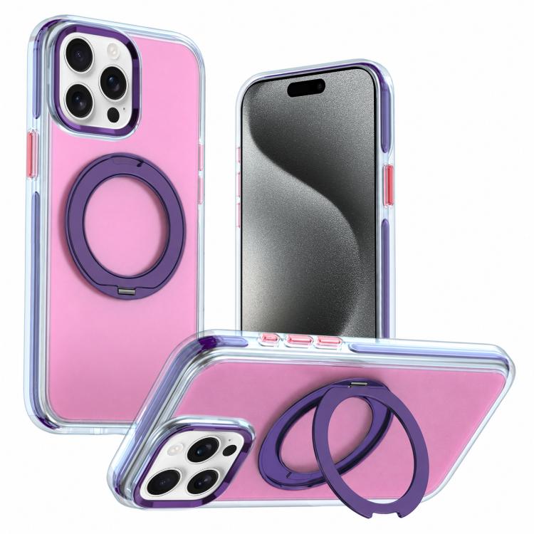 Funda para teléfono con soporte giratorio de dos tonos y contraste, For iPhone 17 Pro Max, For iPhone 17 Pro, For iPhone 17, For iPhone 16 Pro Max, For iPhone 16 Pro, For iPhone 16, For iPhone 15 Pro Max, For iPhone 15 Pro, For iPhone 14 Pro           ...