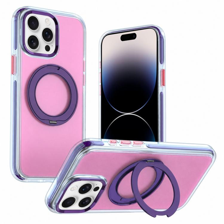 Funda para teléfono con soporte giratorio de dos tonos y contraste, For iPhone 17 Pro Max, For iPhone 17 Pro, For iPhone 17, For iPhone 16 Pro Max, For iPhone 16 Pro, For iPhone 16, For iPhone 15 Pro Max, For iPhone 15 Pro, For iPhone 14 Pro           ...