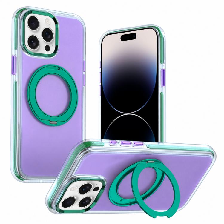 Funda para teléfono con soporte giratorio de dos tonos y contraste, For iPhone 17 Pro Max, For iPhone 17 Pro, For iPhone 17, For iPhone 16 Pro Max, For iPhone 16 Pro, For iPhone 16, For iPhone 15 Pro Max, For iPhone 15 Pro, For iPhone 14 Pro           ...
