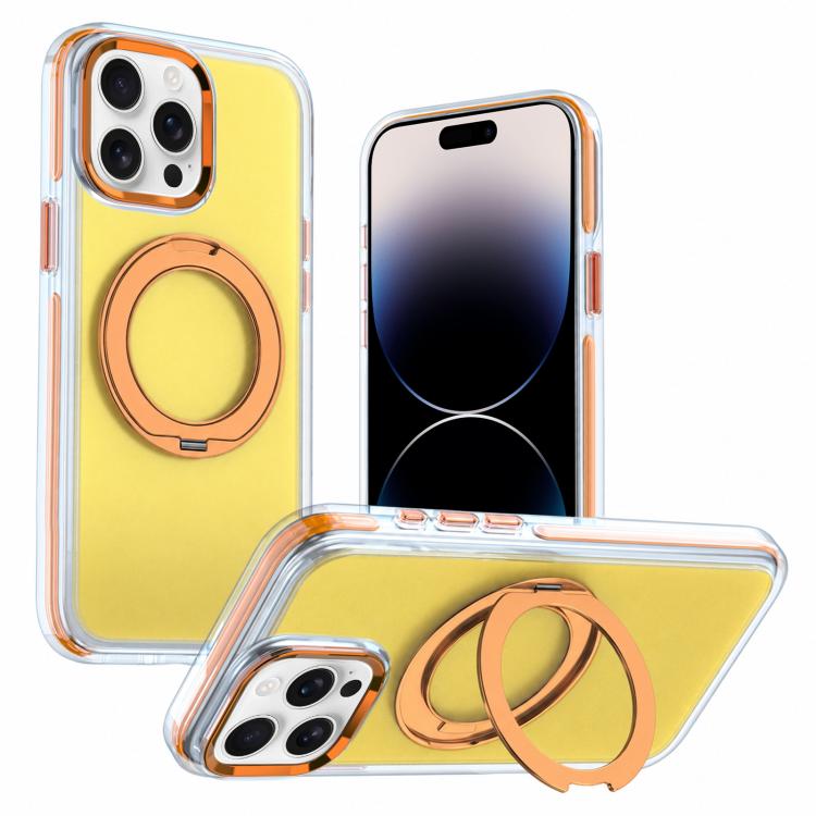 Funda para teléfono con soporte giratorio de dos tonos y contraste, For iPhone 17 Pro Max, For iPhone 17 Pro, For iPhone 17, For iPhone 16 Pro Max, For iPhone 16 Pro, For iPhone 16, For iPhone 15 Pro Max, For iPhone 15 Pro, For iPhone 14 Pro           ...