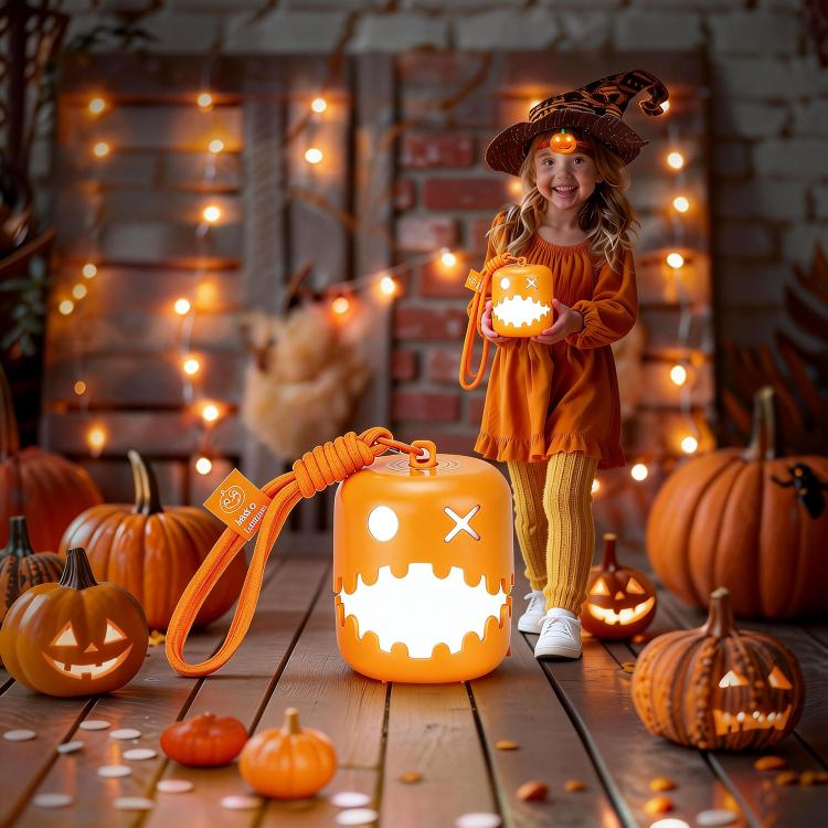 Linterna de calabaza divertida HZ-K10 para crear un ambiente de Halloween y luz nocturna., 1 Pack, 2 Packs