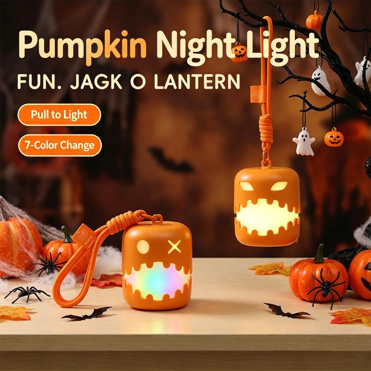 Linterna de calabaza divertida HZ-K10 para crear un ambiente de Halloween y luz nocturna., 1 Pack, 2 Packs
