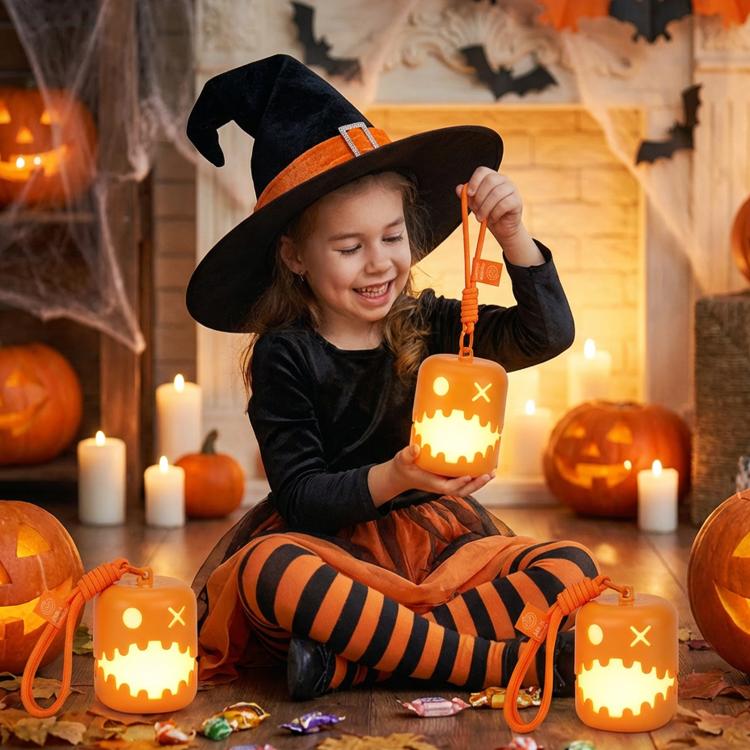Linterna de calabaza divertida HZ-K10 para crear un ambiente de Halloween y luz nocturna., 1 Pack, 2 Packs