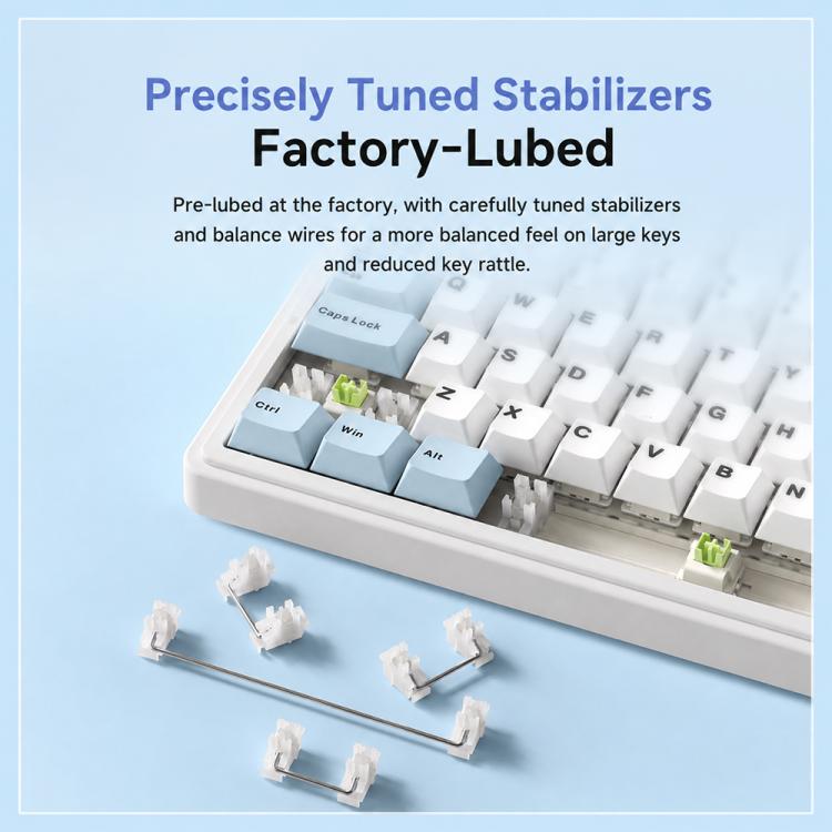 Teclado mecánico personalizado AULA F75 de 80 teclas con conexión por cable/2.4G/Bluetooth y triple modo.