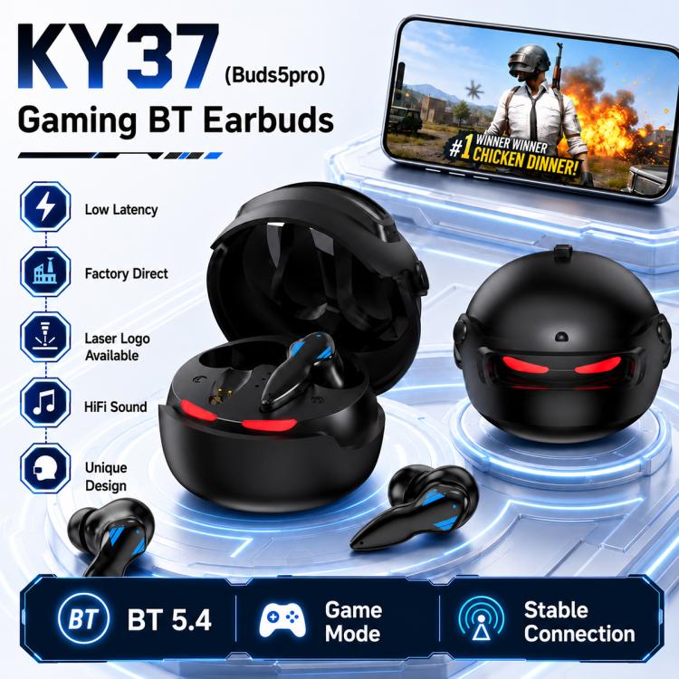 Auriculares inalámbricos para juegos KY37 Buds 5Pro con Bluetooth 5.4