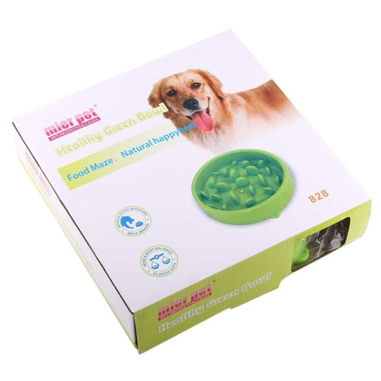 Tazón para mascotas que previene la asfixia Tazón de PP, Round Green