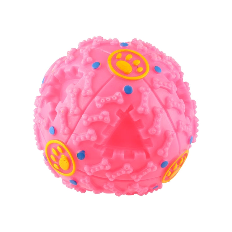 Dispensador de comida para mascotas Squeaky Giggle Quack Sound Training Toy Chew Ball, Tamaño: L, Diámetro de la bola: 11,5 cm, Size: L, Pink