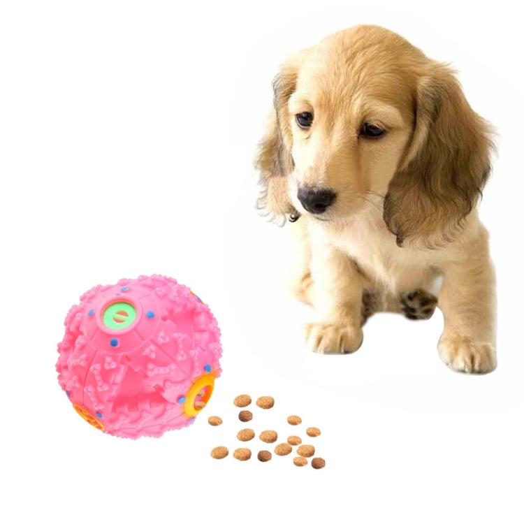 Dispensador de comida para mascotas Squeaky Giggle Quack Sound Training Toy Chew Ball, Tamaño: S, Diámetro de la bola: 7 cm, Size: S, Pink