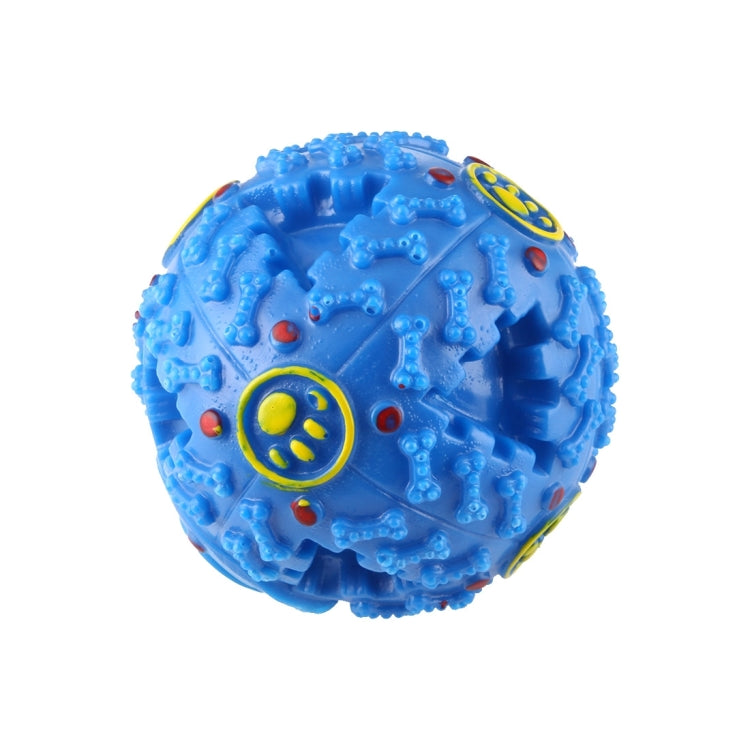Dispensador de comida para mascotas Squeaky Giggle Quack Sound Training Toy Chew Ball, Tamaño: M, Diámetro de la bola: 9,2 cm, Size: M, Blue