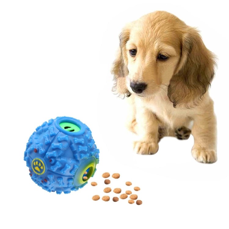 Dispensador de comida para mascotas Squeaky Giggle Quack Sound Training Toy Chew Ball, Tamaño: S, Diámetro de la bola: 7 cm, Size: S, Blue