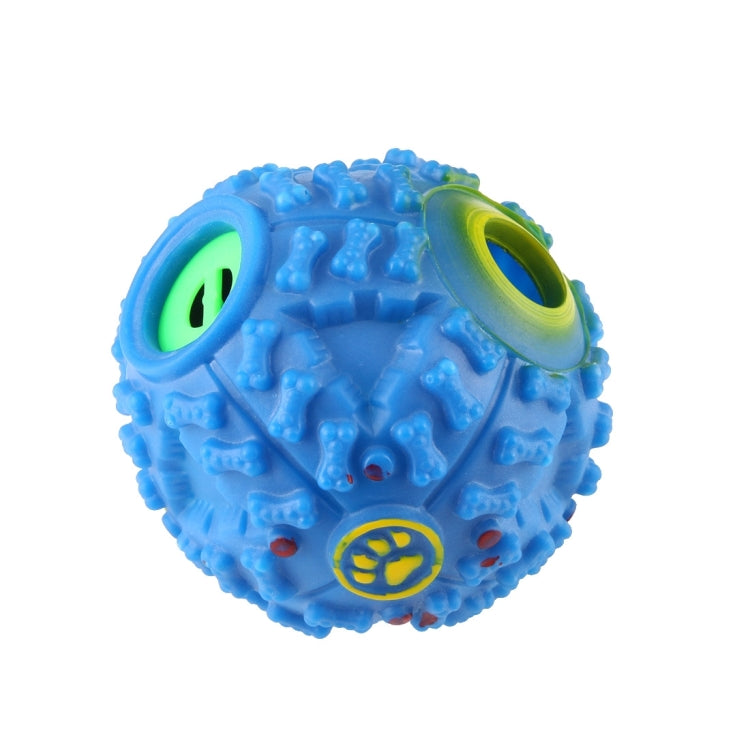 Dispensador de comida para mascotas Squeaky Giggle Quack Sound Training Toy Chew Ball, Tamaño: S, Diámetro de la bola: 7 cm, Size: S, Blue