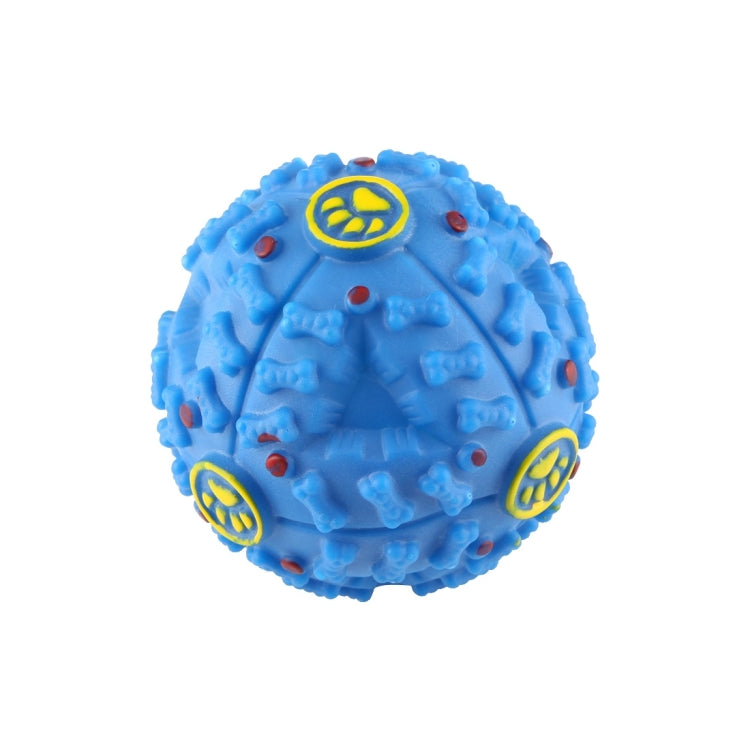 Dispensador de comida para mascotas Squeaky Giggle Quack Sound Training Toy Chew Ball, Tamaño: S, Diámetro de la bola: 7 cm, Size: S, Blue