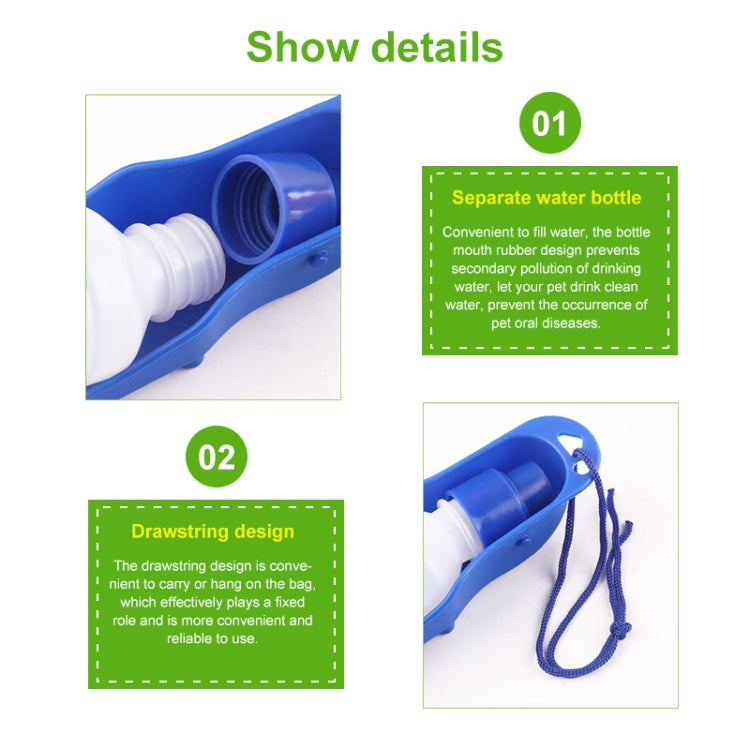 Botella de agua portátil para exteriores para perros/mascotas de 250 ml, entrega en color aleatorio, 250ml Pet Water Bottle