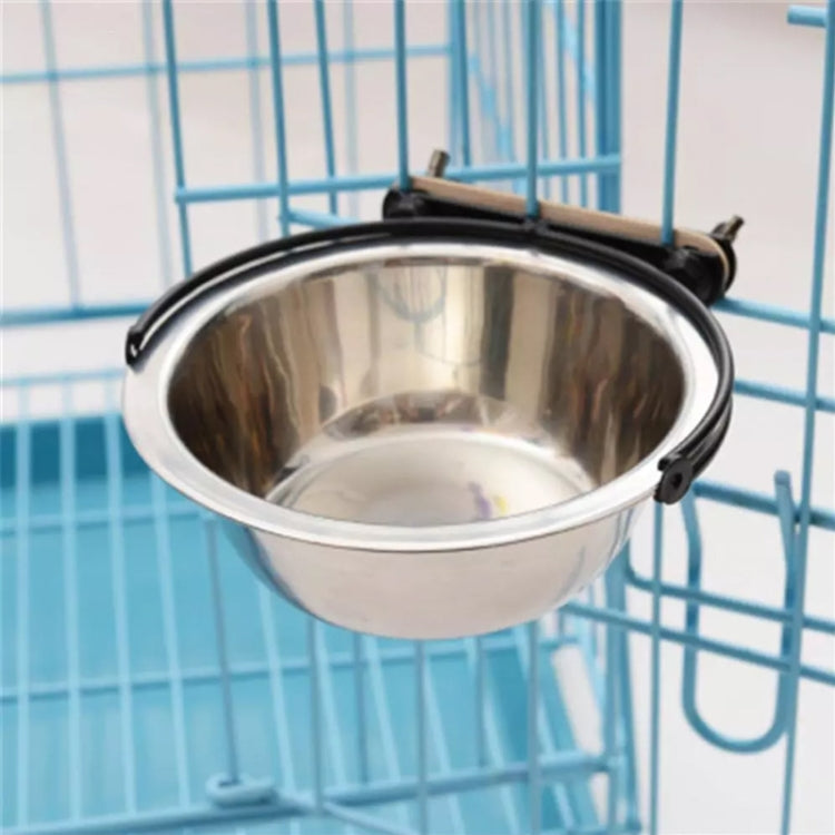 Cuenco de alimentación para perros estilo suspensión de acero inoxidable, tamaño: S, Size: Small