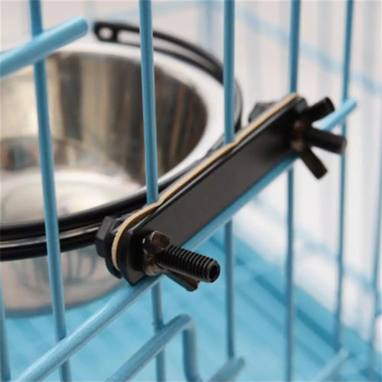 Cuenco de alimentación para perros estilo suspensión de acero inoxidable, tamaño: S, Size: Small