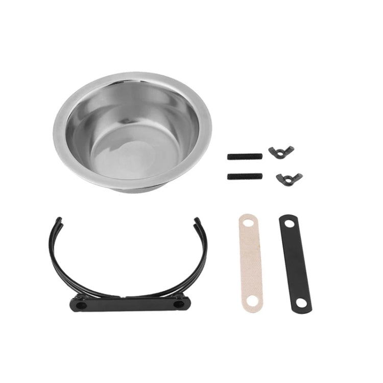 Cuenco de alimentación para perros estilo suspensión de acero inoxidable, tamaño: M, Size: Medium