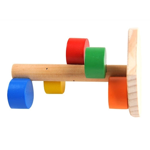 Mascota de madera Natural hámster colorido escala escalera plataforma juguete para mascotas pequeñas, Scaling Step Ladder Platform