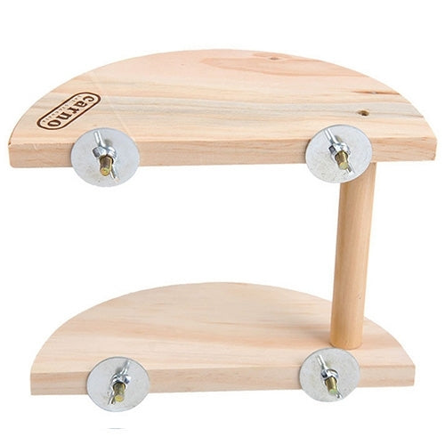 Mascota de madera de dos capas, placa de pie para hámster, trampolín para hámster, juguetes con pedales para mascotas pequeñas, Two Layers Footplate