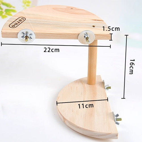 Mascota de madera de dos capas, placa de pie para hámster, trampolín para hámster, juguetes con pedales para mascotas pequeñas, Two Layers Footplate
