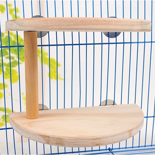 Mascota de madera de dos capas, placa de pie para hámster, trampolín para hámster, juguetes con pedales para mascotas pequeñas, Two Layers Footplate
