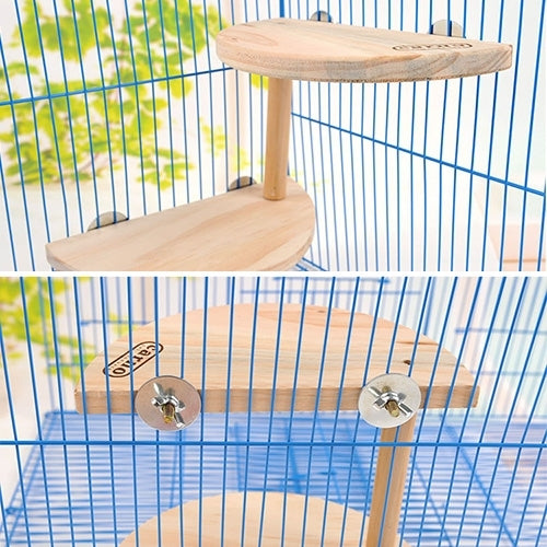Mascota de madera de dos capas, placa de pie para hámster, trampolín para hámster, juguetes con pedales para mascotas pequeñas, Two Layers Footplate