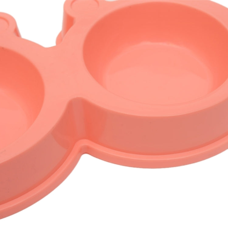 Cuencos de acero inoxidable 2 en 1, alfombrilla antideslizante con forma de dibujos animados, cuencos desmontables para mascotas, entrega de colores aleatorios, 2 in 1 Cartoon Shape Pets Bowls