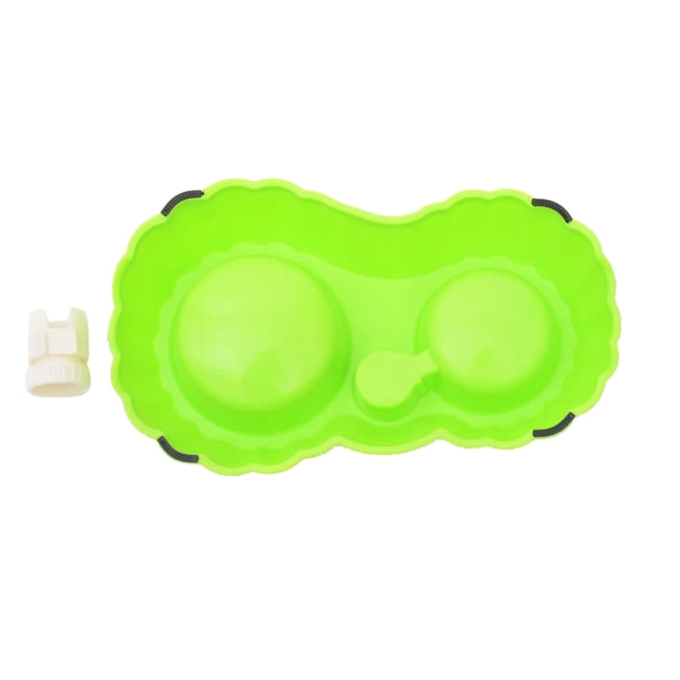 Plato de comida para perros y gatos con forma de calabaza + tazones dobles de agua potable con dispensador de agua automático, tamaño: S, Size: S  Green, Size: S  Magenta