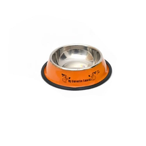 Cuencos de acero inoxidable, cuencos antideslizantes con pintura colorida para mascotas, diámetro del cuenco: 25,5 cm, diámetro inferior del cuenco: 32,5 cm, Diameter: 25.5 cm