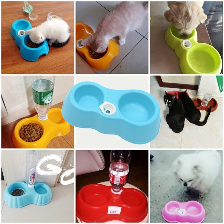 Plato de comida para perros y gatos + cuencos dobles para agua potable con dispensador de agua automático