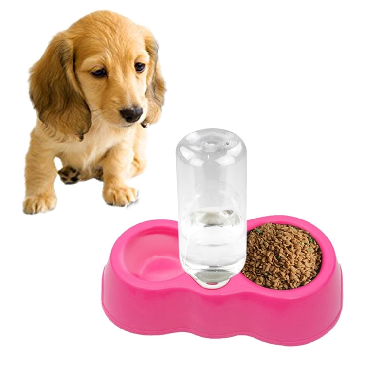Plato de comida para perros y gatos + cuencos dobles para agua potable con dispensador de agua automático