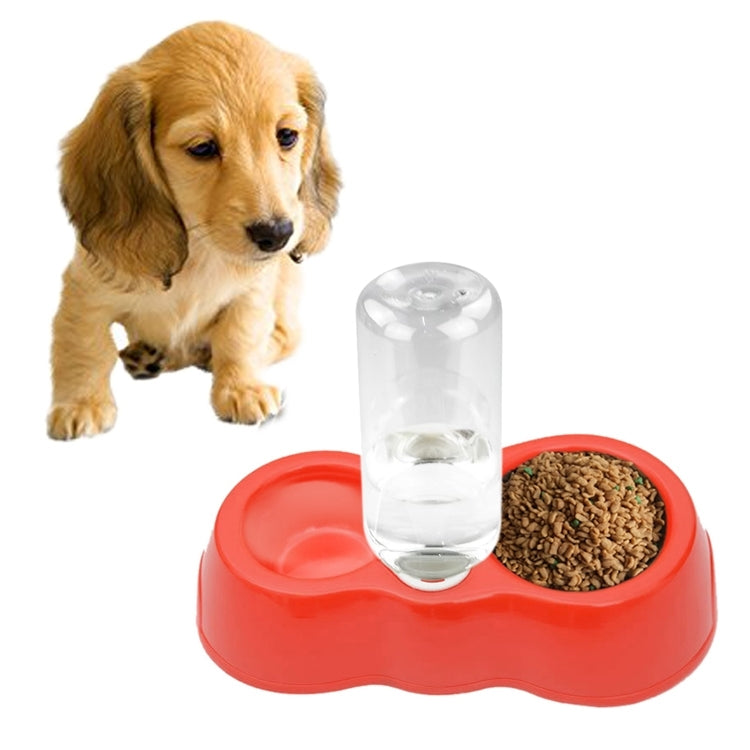 Plato de comida para perros y gatos + cuencos dobles para agua potable con dispensador de agua automático