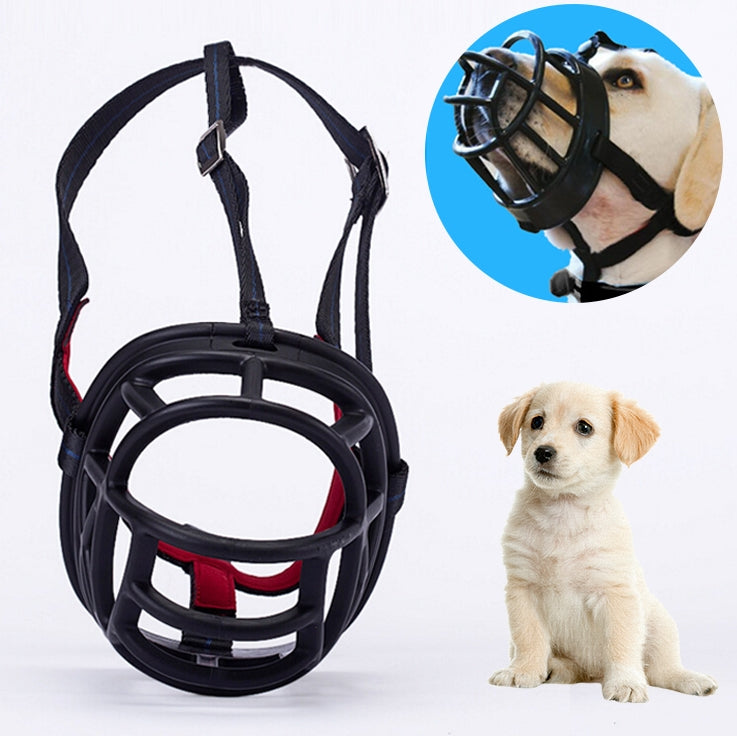 Bozal para perro Evita morder Masticar y ladrar Permite beber y jadear, Tamaño: 6,8 * 6,3 * 7,8 cm, Size: 6.8*6.3*7.8cm