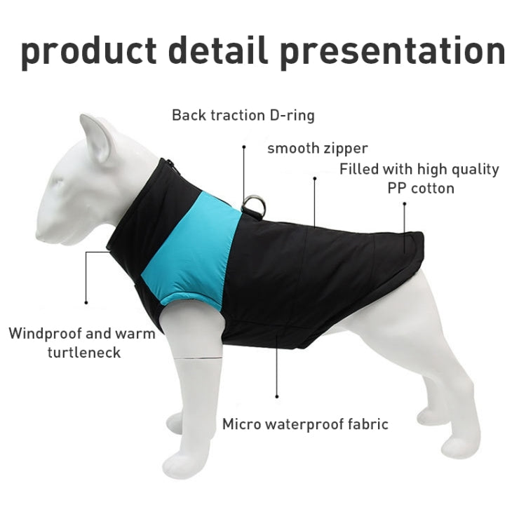 Traje de esquí con chaleco de algodón para perros, talla: XXL, pecho: 54 cm, largo de espalda: 45 cm, Size: XXL