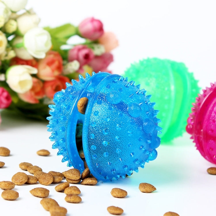 Juguete de bola de comida para fugas de mascotas Golden Retriever Cachorro Molar Juguete dental resistente a mordeduras, Diámetro: 8 cm, Entrega de color aleatorio, 8cm Puppy Molar Bite Ball