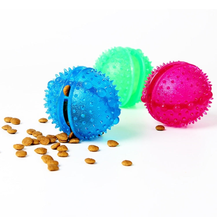 Juguete de bola de comida para fugas de mascotas Golden Retriever Cachorro Molar Juguete dental resistente a mordeduras, Diámetro: 8 cm, Entrega de color aleatorio, 8cm Puppy Molar Bite Ball