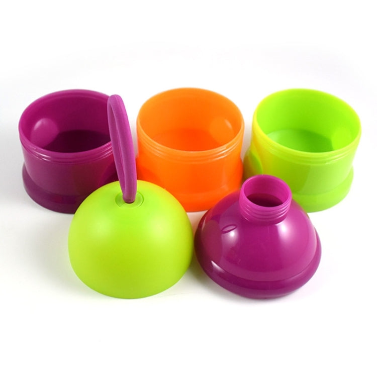 Caja portátil para aperitivos de tres capas para mascotas, barril de almacenamiento de granos para mascotas, caja de mantenimiento fresco de piensos, tamaño: 18*7,6 cm, entrega de colores aleatorios, Pet Grain Storage Barrel