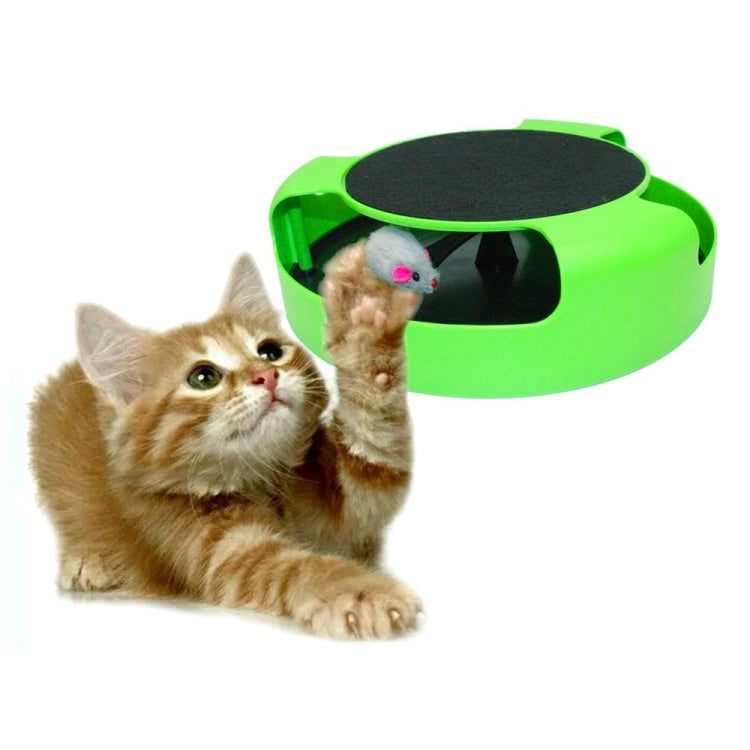 Suministros para mascotas, gato, plástico, atrapa el ratón, plataforma giratoria interactiva, juguetes para mascotas, Turntable Pet Toys