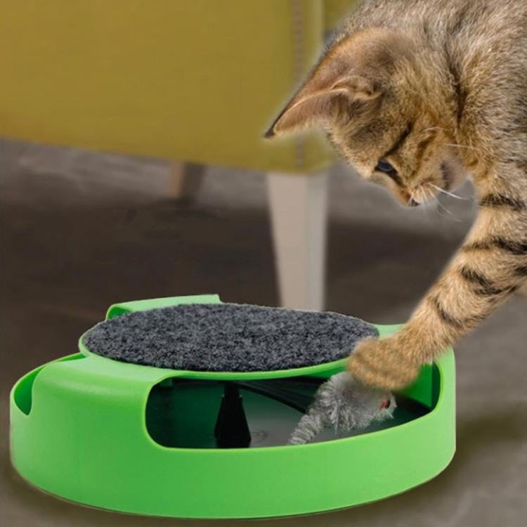 Suministros para mascotas, gato, plástico, atrapa el ratón, plataforma giratoria interactiva, juguetes para mascotas, Turntable Pet Toys