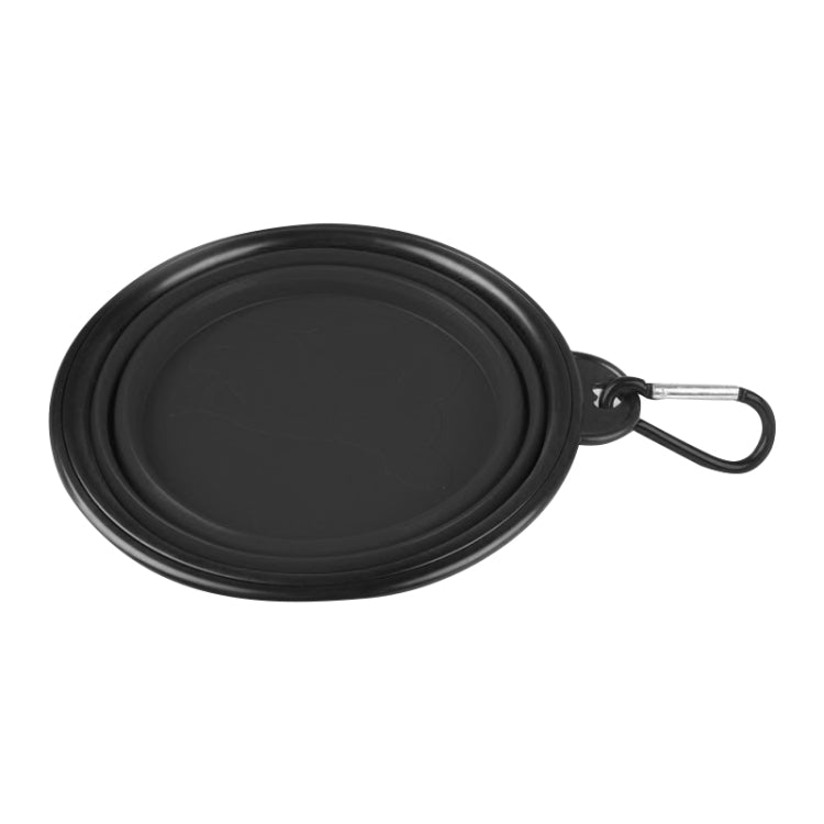 Cuenco de alimentación plegable portátil para mascotas, comedero con plato de agua de silicona, cuenco de viaje para cachorros, entrega de colores aleatorios, diámetro del cuenco: 13 cm
