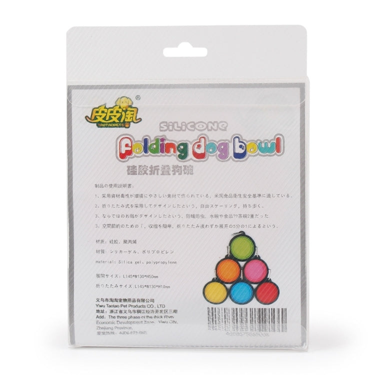Cuenco de alimentación plegable portátil para mascotas, comedero con plato de agua de silicona, cuenco de viaje para cachorros, entrega de colores aleatorios, diámetro del cuenco: 13 cm