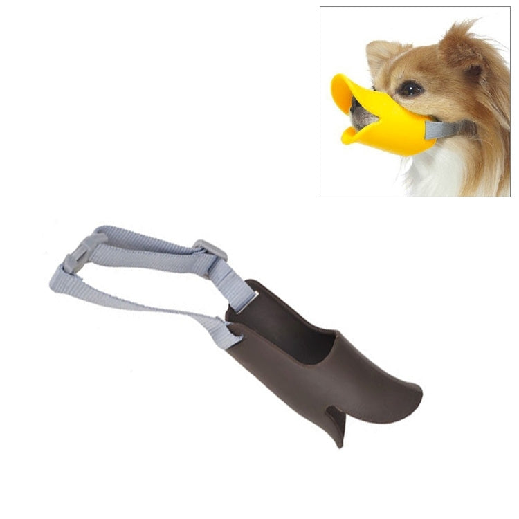 Bozal de silicona con forma de boca de pato lindo para perro mascota, tamaño: M, M  Coffee, M  Pink, M  Yellow