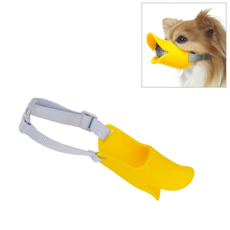 Bozal de silicona con forma de boca de pato lindo para perro mascota, tamaño: M, M  Coffee, M  Pink, M  Yellow