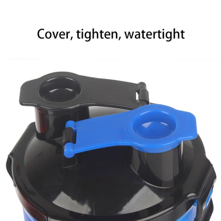 Taza de agua y comida portátil de doble uso para mascotas al aire libre con un recipiente plegable